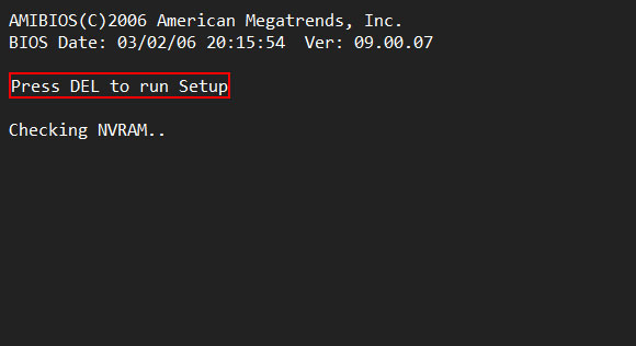 AMI BIOS startup