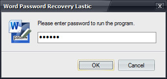 Ask password to run the program