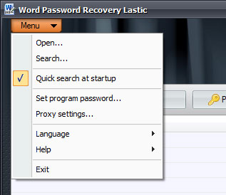 Program menu
